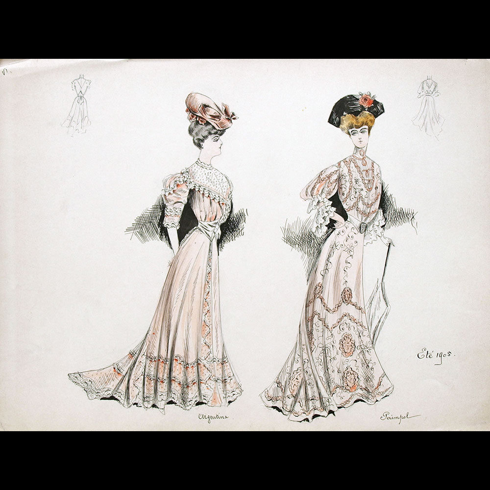 Calvayrac - Réunion de 27 dessins pour l'été 1905