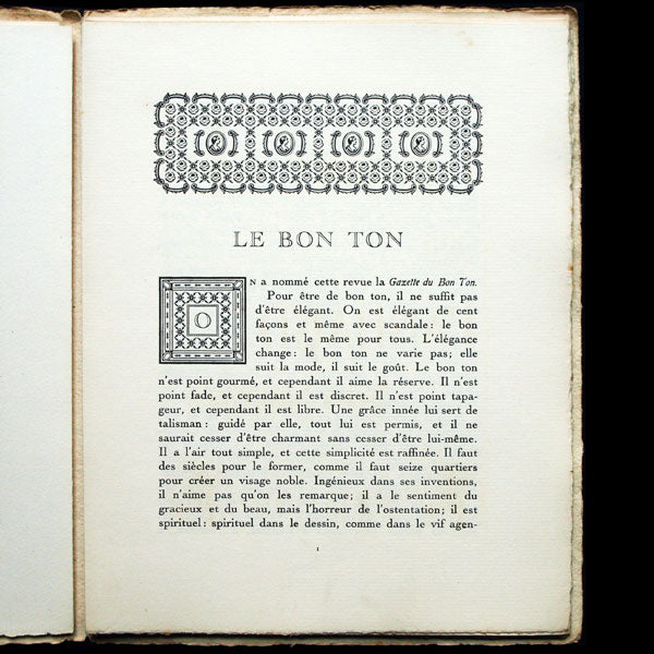 Gazette du Bon Ton (n°1, 1912)