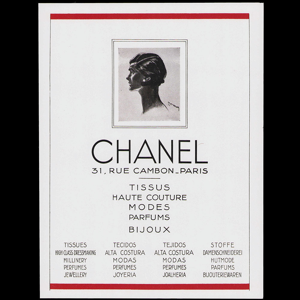 Chanel, 31 rue Cambon, Paris - Tissus, Haute Couture, Modes, Parfums, Bijoux - Publicité parue en 1931