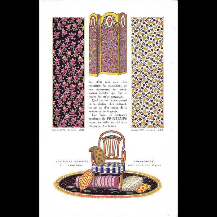 Le Printemps - Les toiles imprimées, catalogue illustré par Charles Martin (circa 1912)