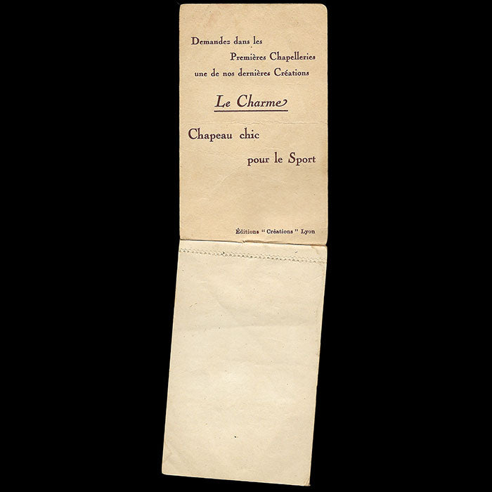 Charmette - Carnet publicitaire d'un fabricant de chapeaux (1925)