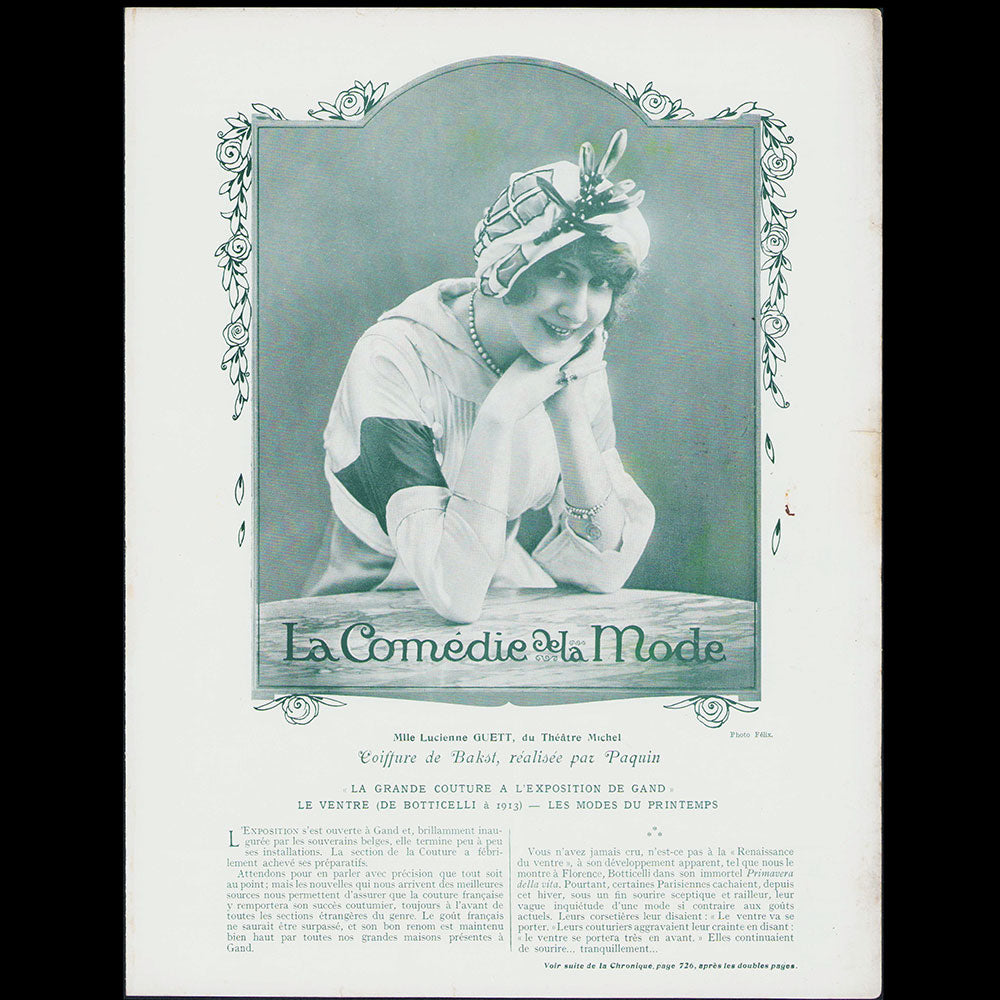 Comoedia illustré - Robes Style Bakst réalisées par Paquin (5 mai 1913)