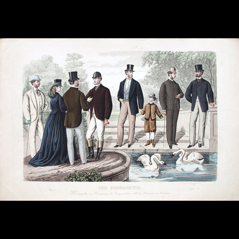 Der Beobachter, gravure de mode masculine, juin 1871