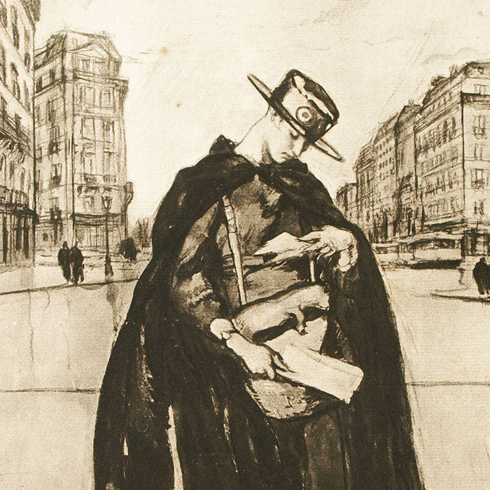 Drian - Les Femmes et la Guerre, la factrice (circa 1918)