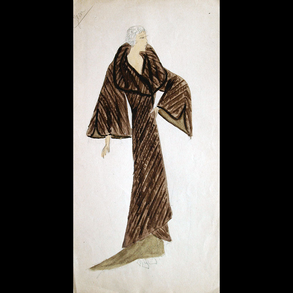 Fourrures Max - Réunion de 14 dessins de manteaux de fourrure par Monsieur Alex (circa 1935-1938)