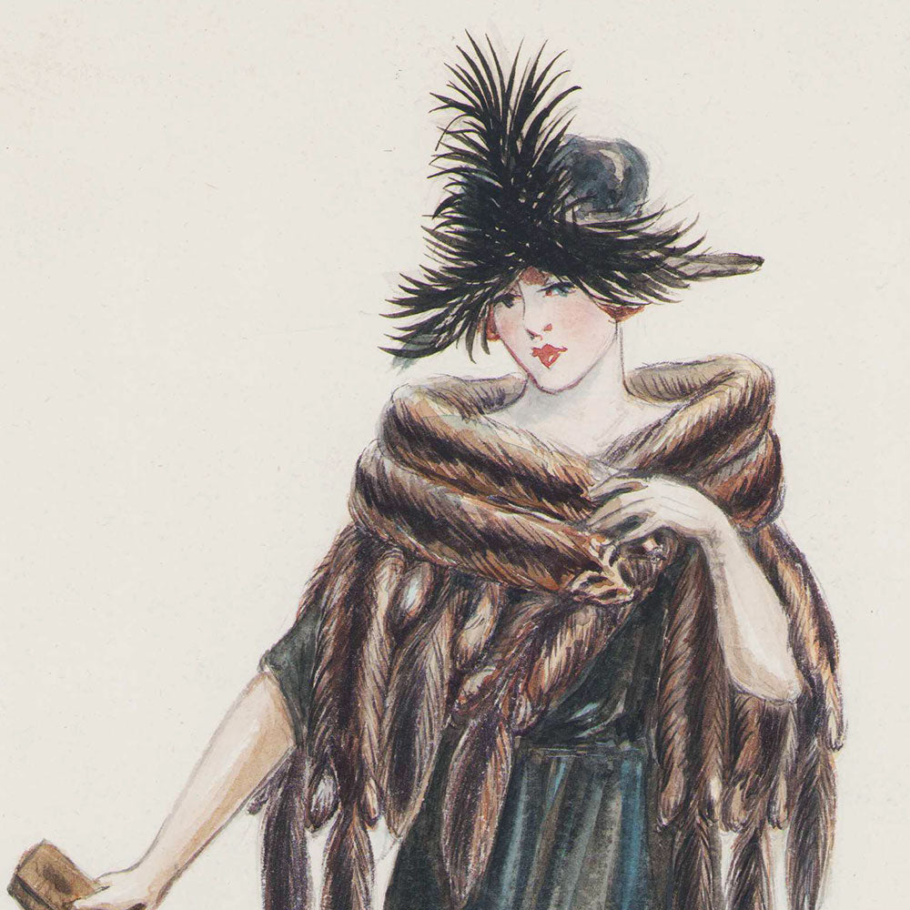Fourrures Max - Dessin du Manteau Cherubini (1918)