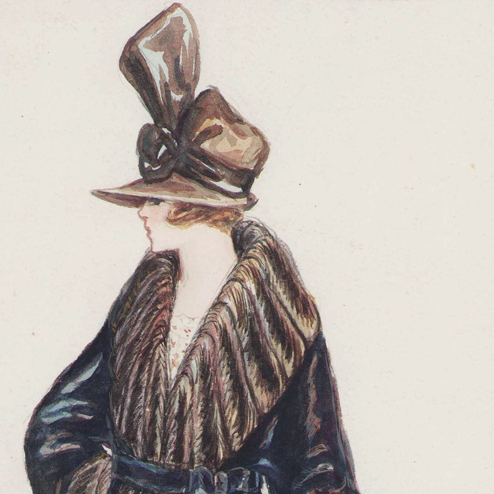 Fourrures Max - Dessin du Manteau Montjoy (1918)