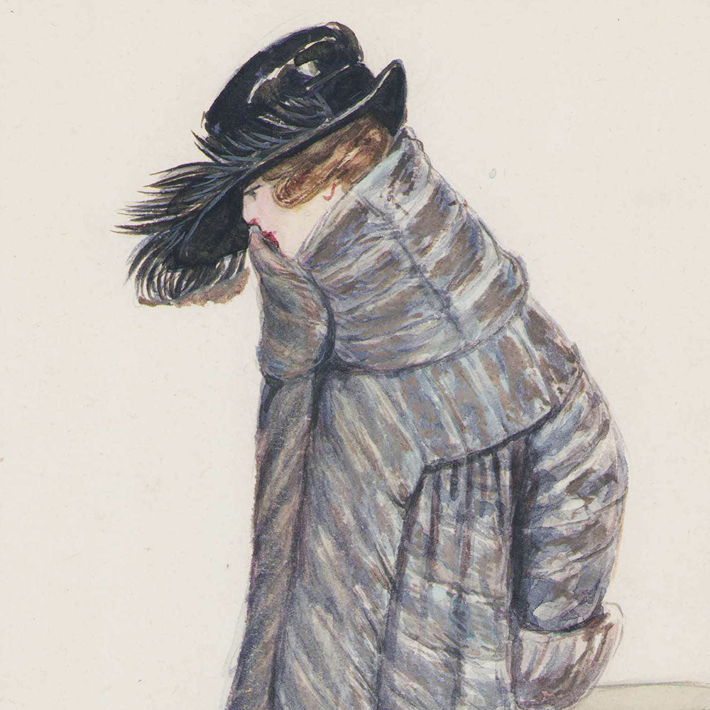 Fourrures Max - Dessin du Manteau Tamise (1918)