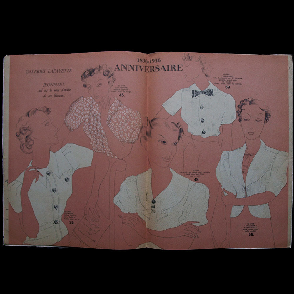 Aux Galeries Lafayette, mai 1896-mai 1936, anniversaire, deux fois 20 ans, plus jeunes que jamais (1936)