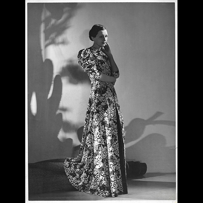 Robert Piguet - Robe imprimée, tirage de Georges Saad (1937)