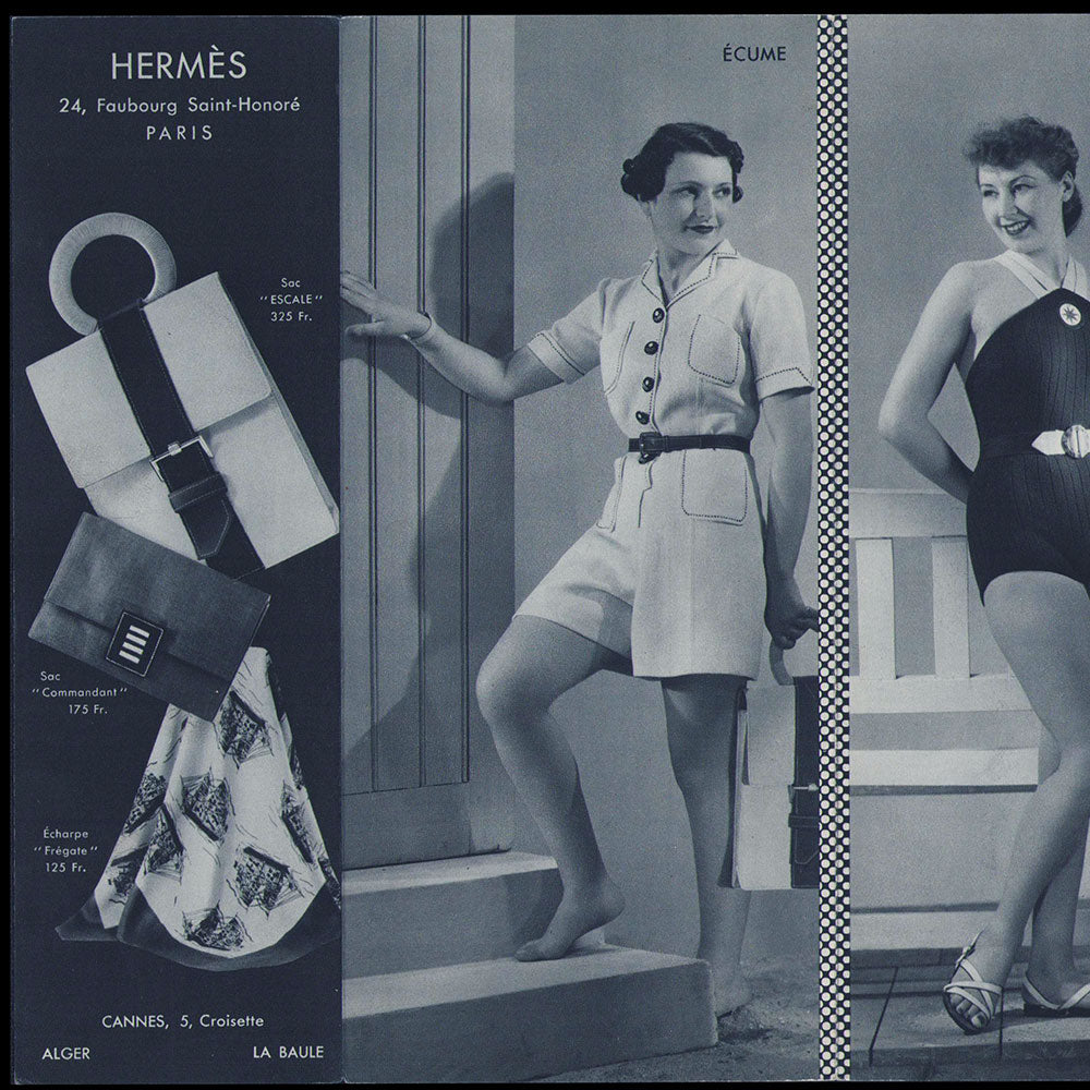 Hermès - Dépliant de modèles pour la plage (1930s)