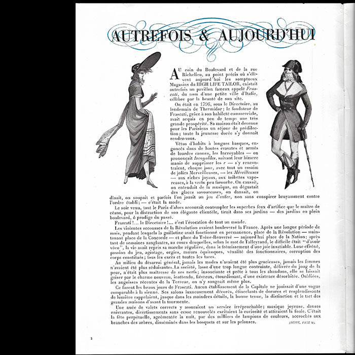 High Life Tailor - Les Embellissements du High Life Tailor (1923)