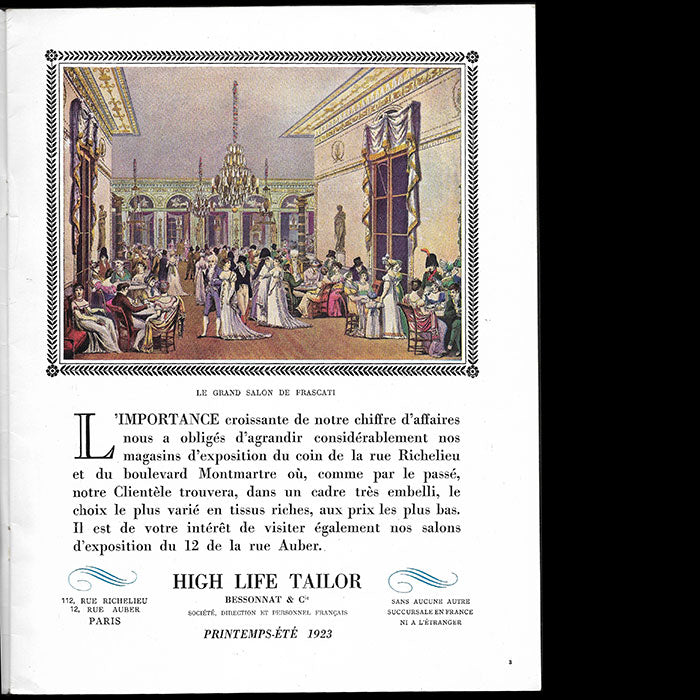 High Life Tailor - Les Embellissements du High Life Tailor (1923)