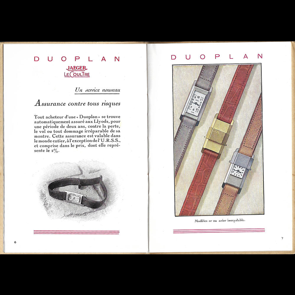 Jaeger-Lecoultre - Catalogue Chefs-d'oeuvre des temps modernes (circa 1932-1937)