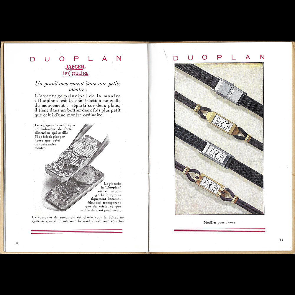 Jaeger-Lecoultre - Catalogue Chefs-d'oeuvre des temps modernes (circa 1932-1937)