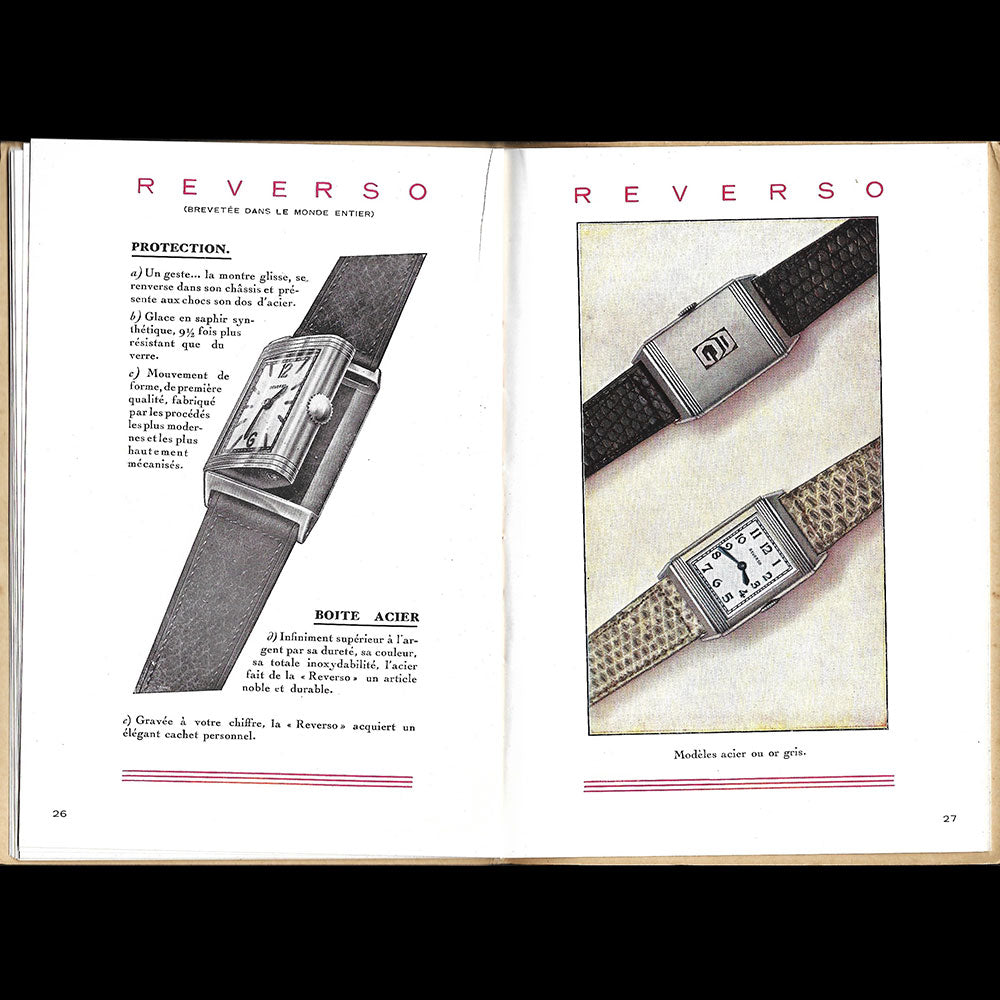 Jaeger-Lecoultre - Catalogue Chefs-d'oeuvre des temps modernes (circa 1932-1937)