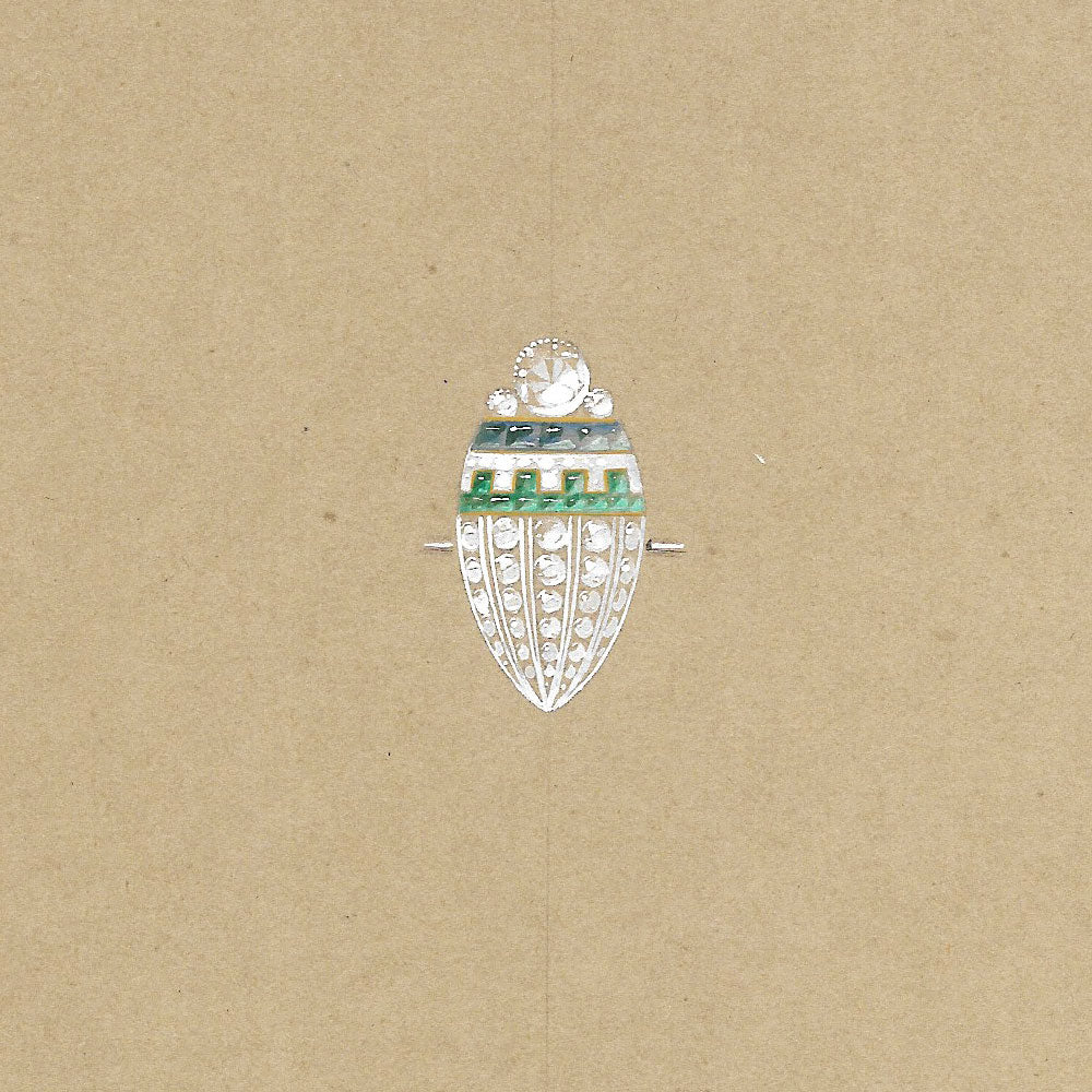 Jean d'Ylen - Dessin de bague pour un joaillier parisien (circa 1910-1912)