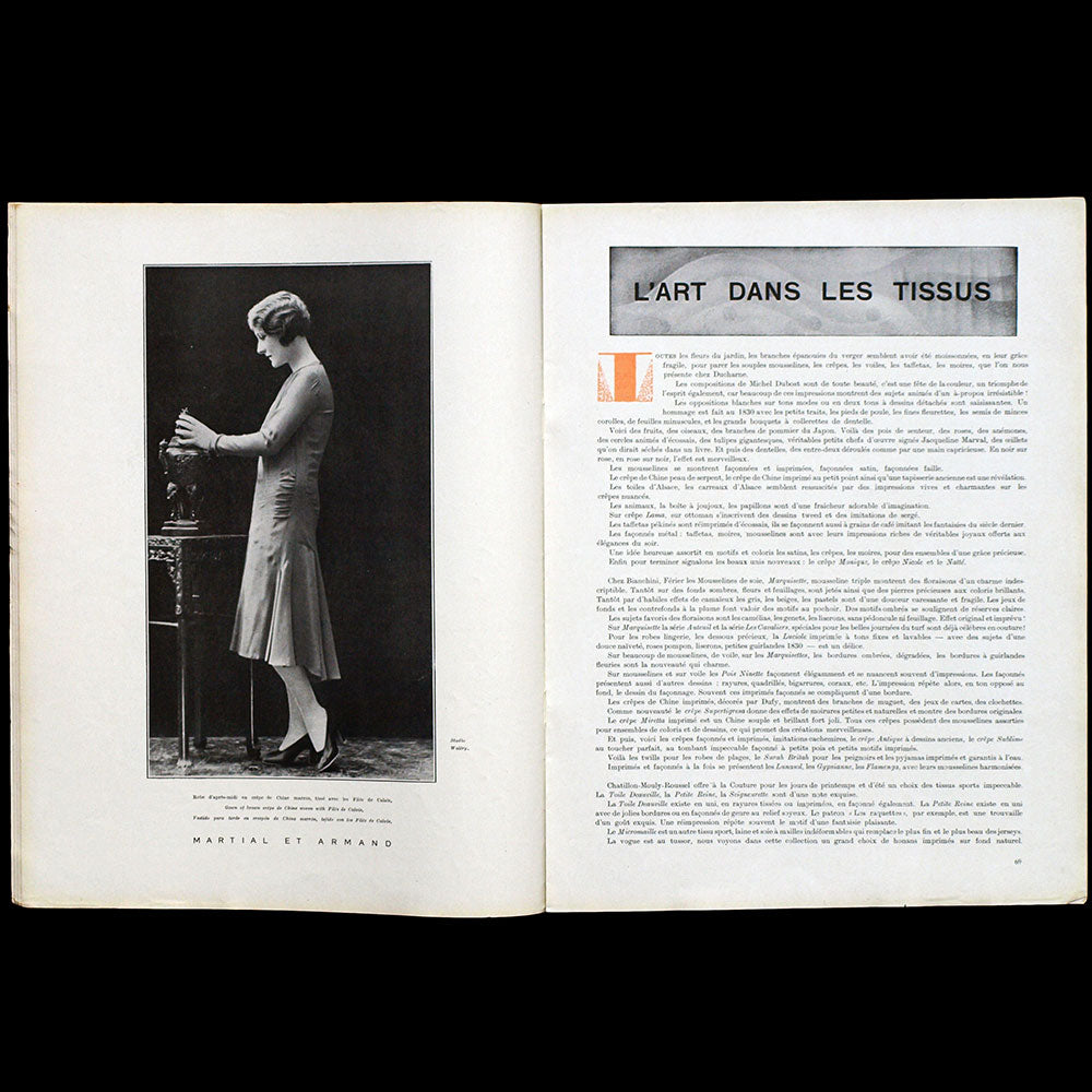 L’Art et la Mode (20 janvier 1930), couverture de Soulié