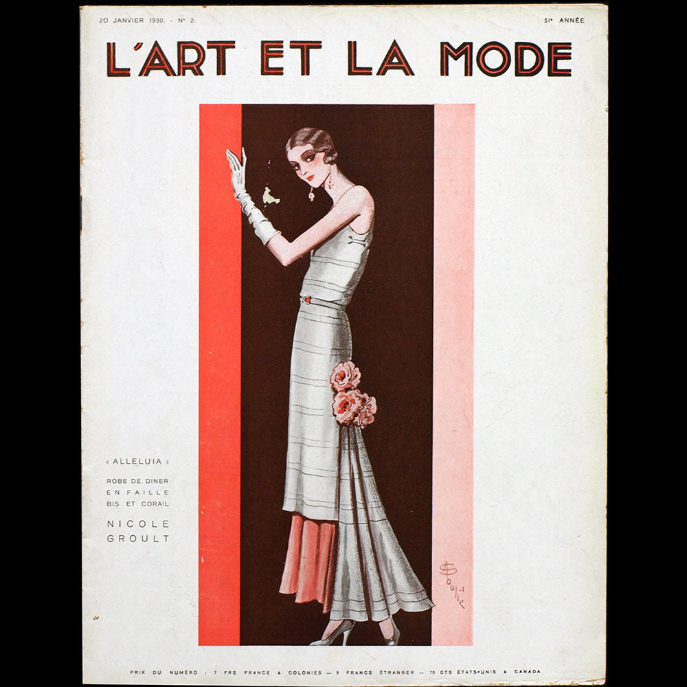 L’Art et la Mode (20 janvier 1930), couverture de Soulié