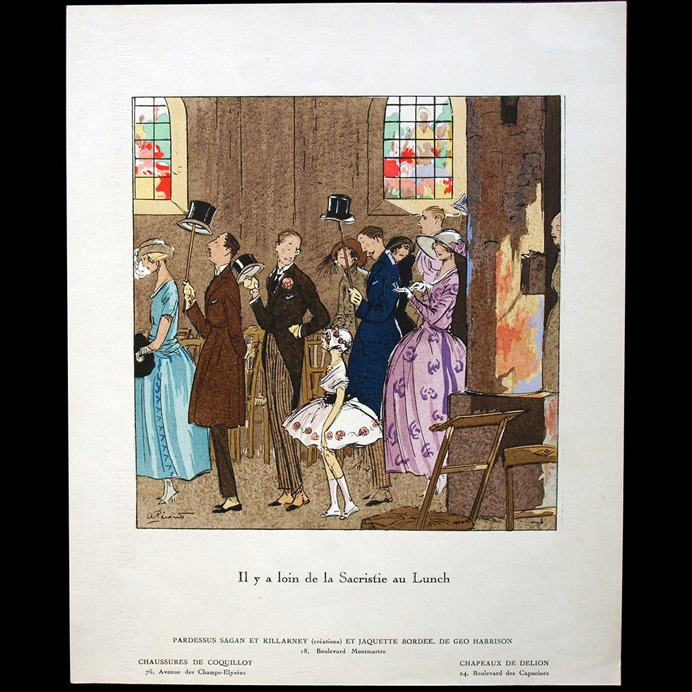 L'homme élégant (1921, octobre) - Il y a loin de la Sacristie au Lunch, planche de Pécoud