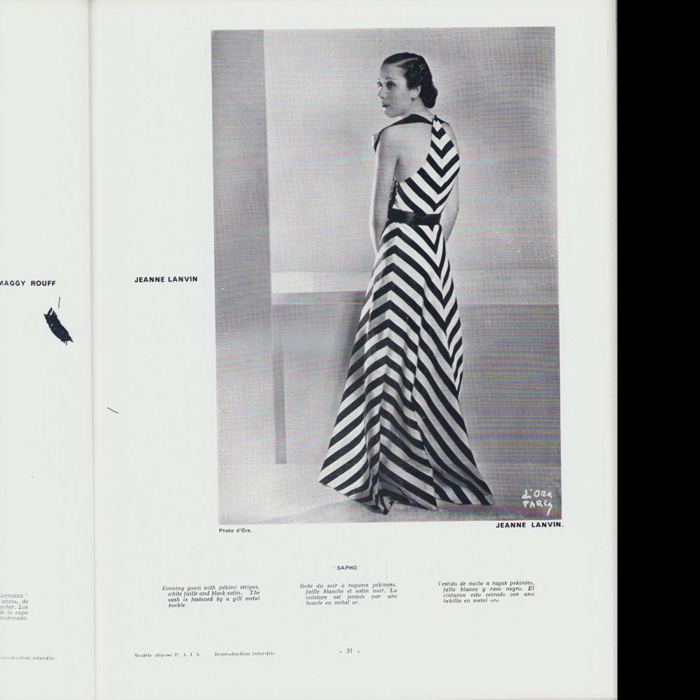 L'Officiel de la mode et de la couture de Paris - avril 1935