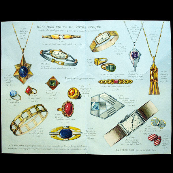 La Gerbe d'or - A femme moderne, bijoux modernes, décembre 1928