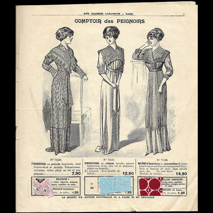 Galeries Lafayette - Supplément échantillonné au catalogue général (1911)