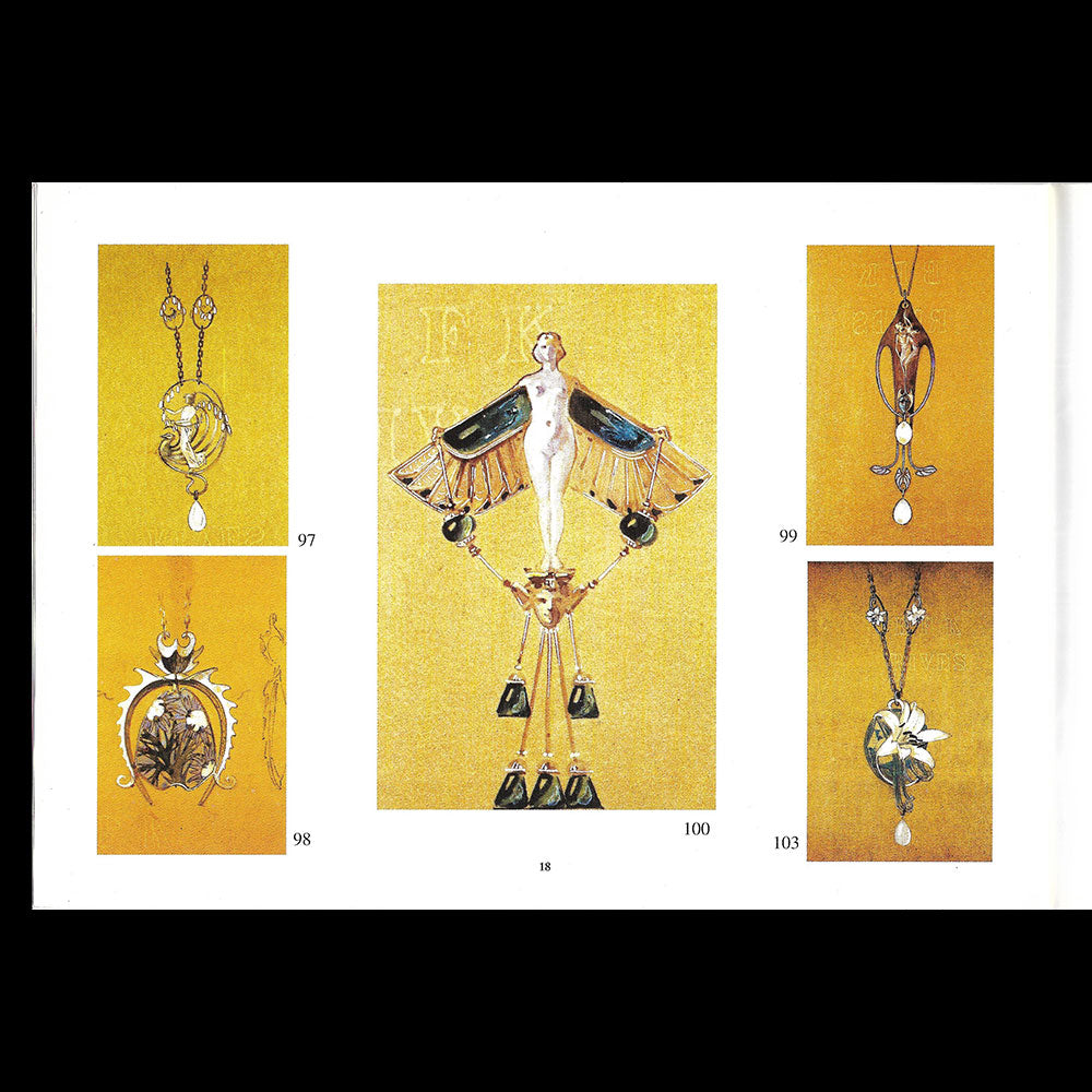 Lalique, dessins originaux de joaillerie, bijoux de verre, catalogue de vente du 30 octobre 1995