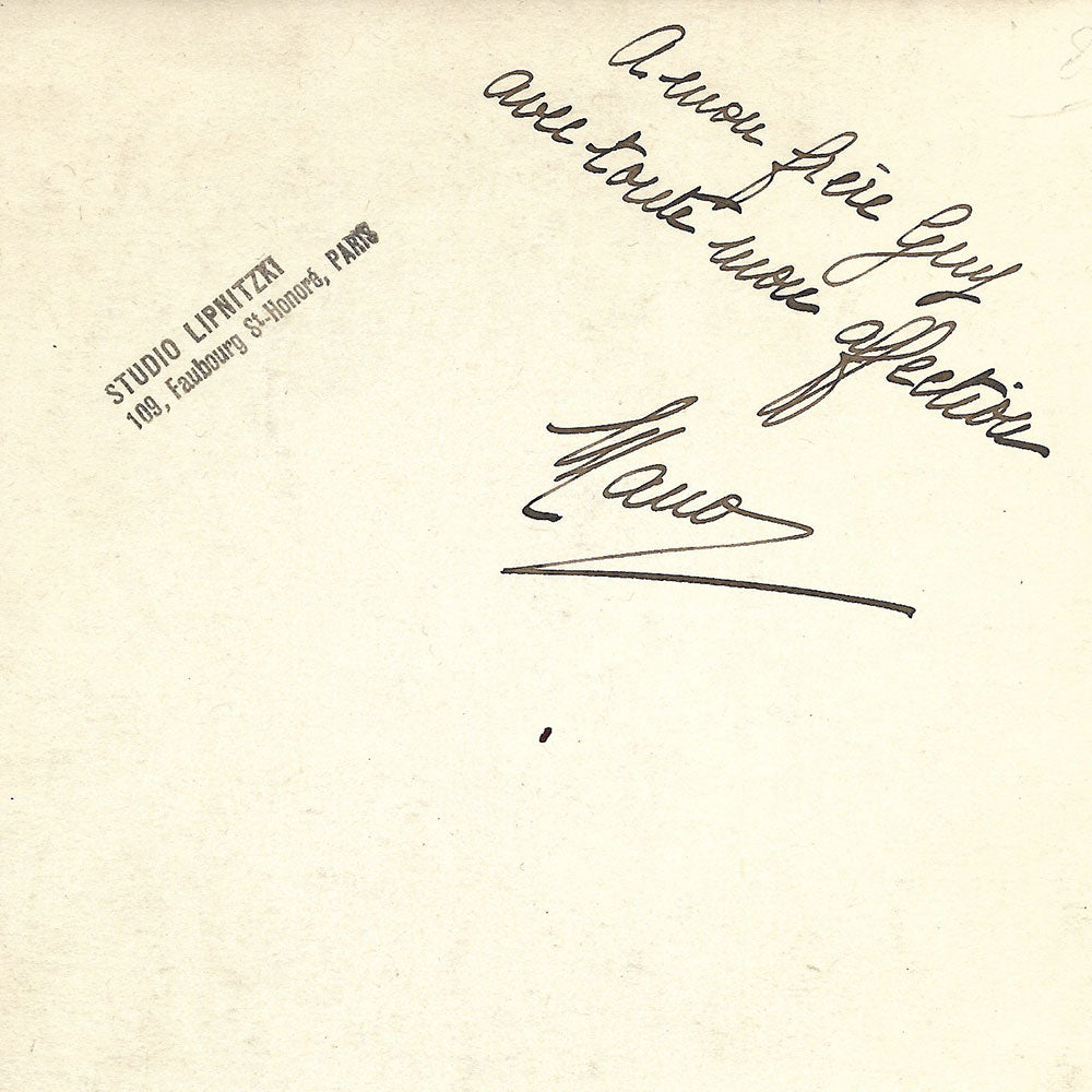 Poiret - Robe de Paul Poiret, tirage du studio Lipnitzki dédicacé par le mannequin (1924)