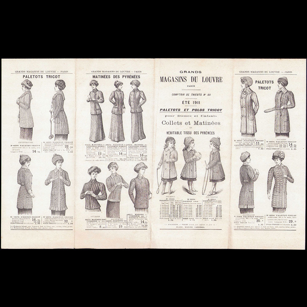 Grands Magasins du Louvre - Paletots et polos tricot pour Dames et Enfants, été 1911