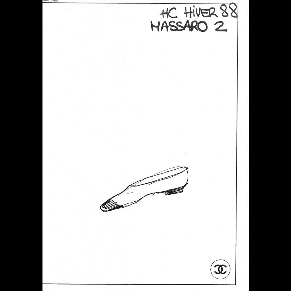 Chanel - Réunion de 20 documents de travail à destination du bottier Massaro (1988-2004)