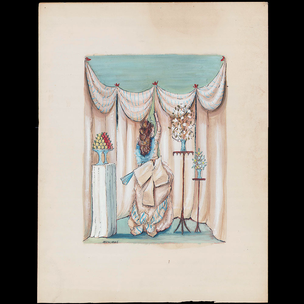 Richard de Menocal - Elégante des années 1870 (circa 1940-1950s)