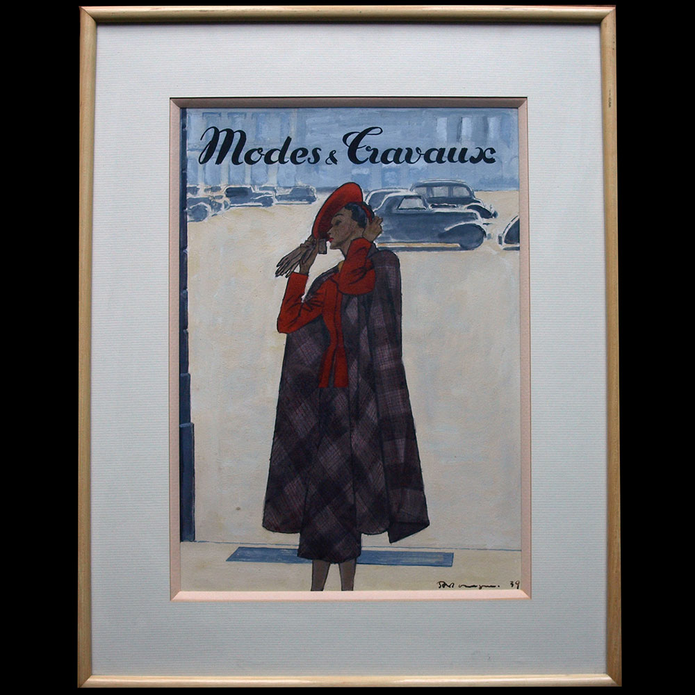 Pierre Mourgue - Ensemble de Creed, projet de couverture de Modes et Travaux (1939)