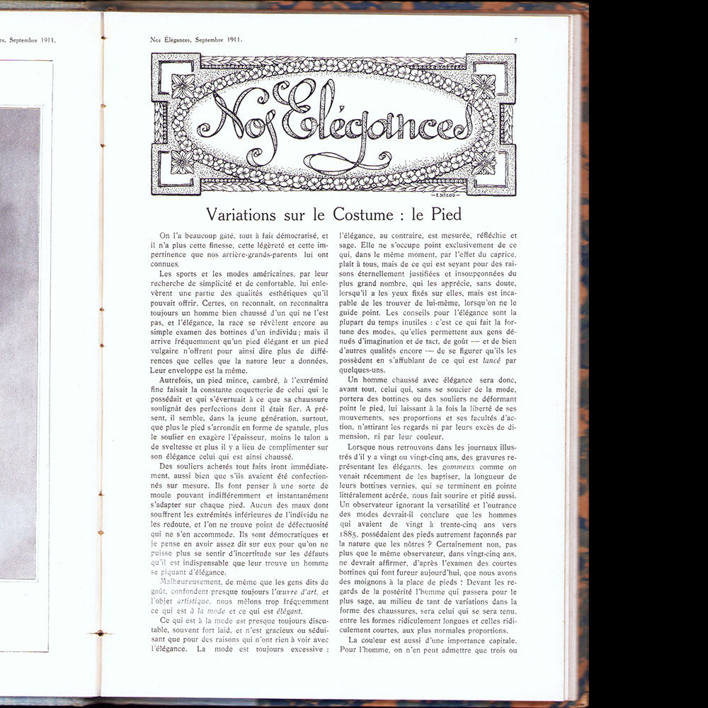 Nos Elégances & la Mode Masculine - Réunion des 5 numéros, août-décembre 1911
