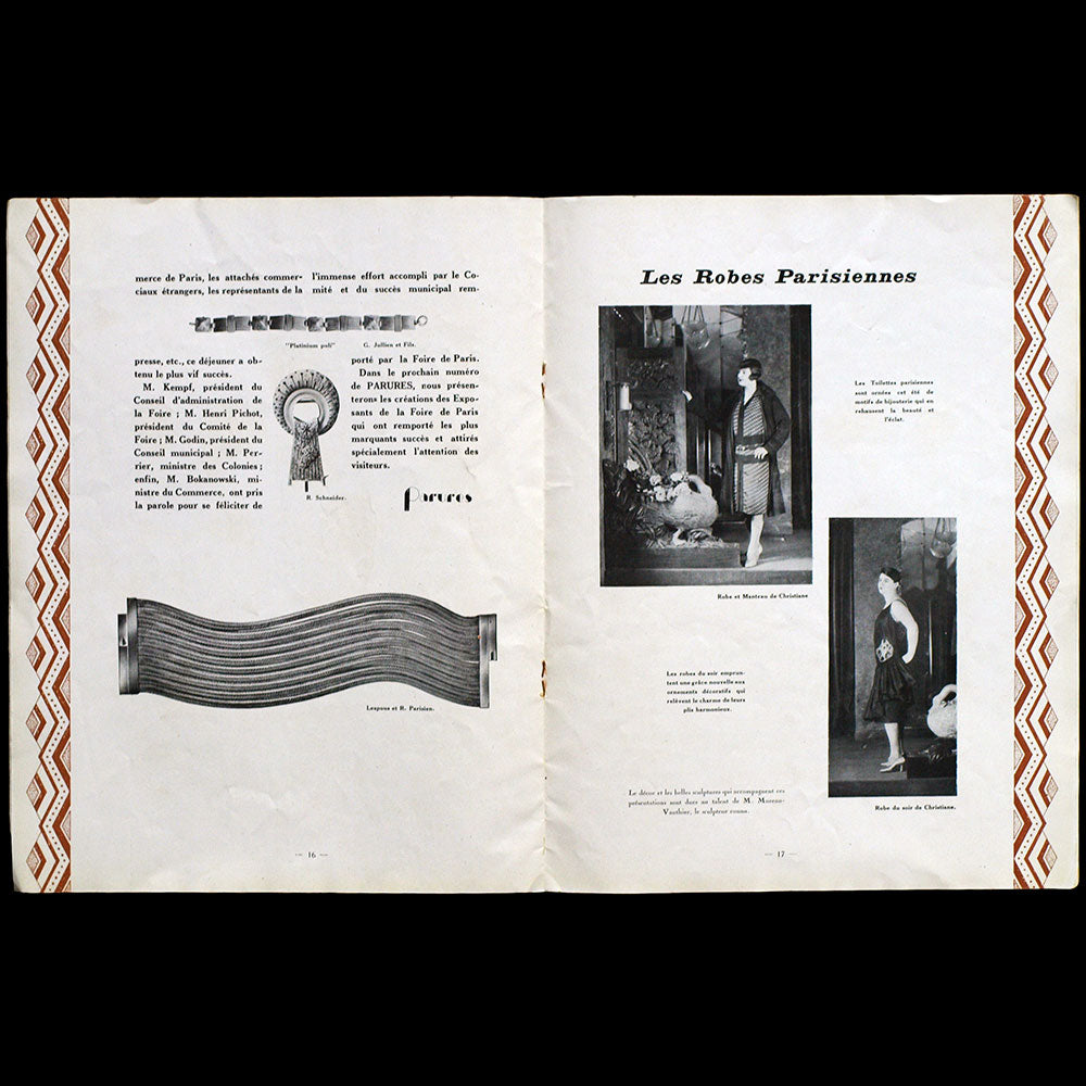 Parures, revues des Industries de la Mode, n°11, mai 1927
