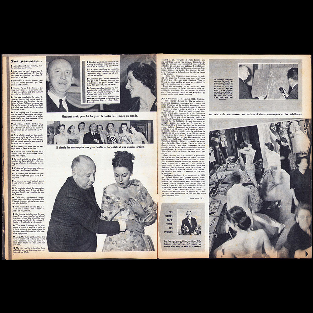 Point de Vue, 1er novembre 1957 - Christian Dior, sa vie, ses obsèques