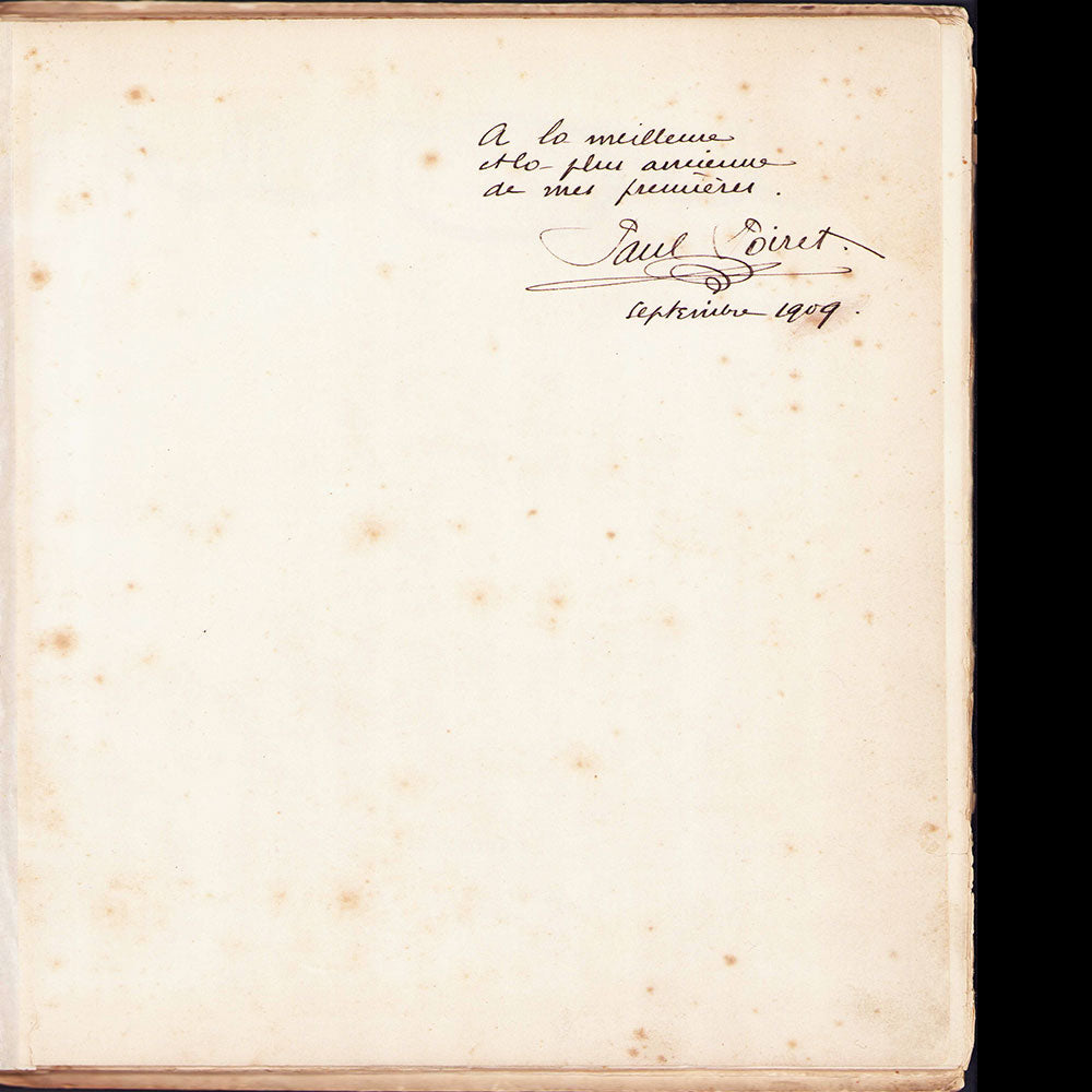 Poiret - Les Robes de Paul Poiret racontées par Paul Iribe, avec envoi autographe signé de Paul Poiret (1908)