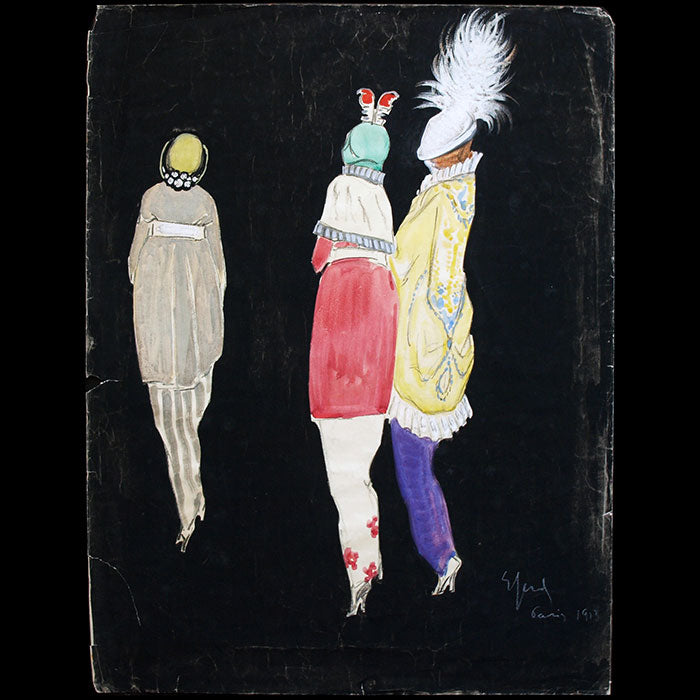 Elégantes - Dessin d'Enrico Sacchetti pour Paris, voici Paris (1913)