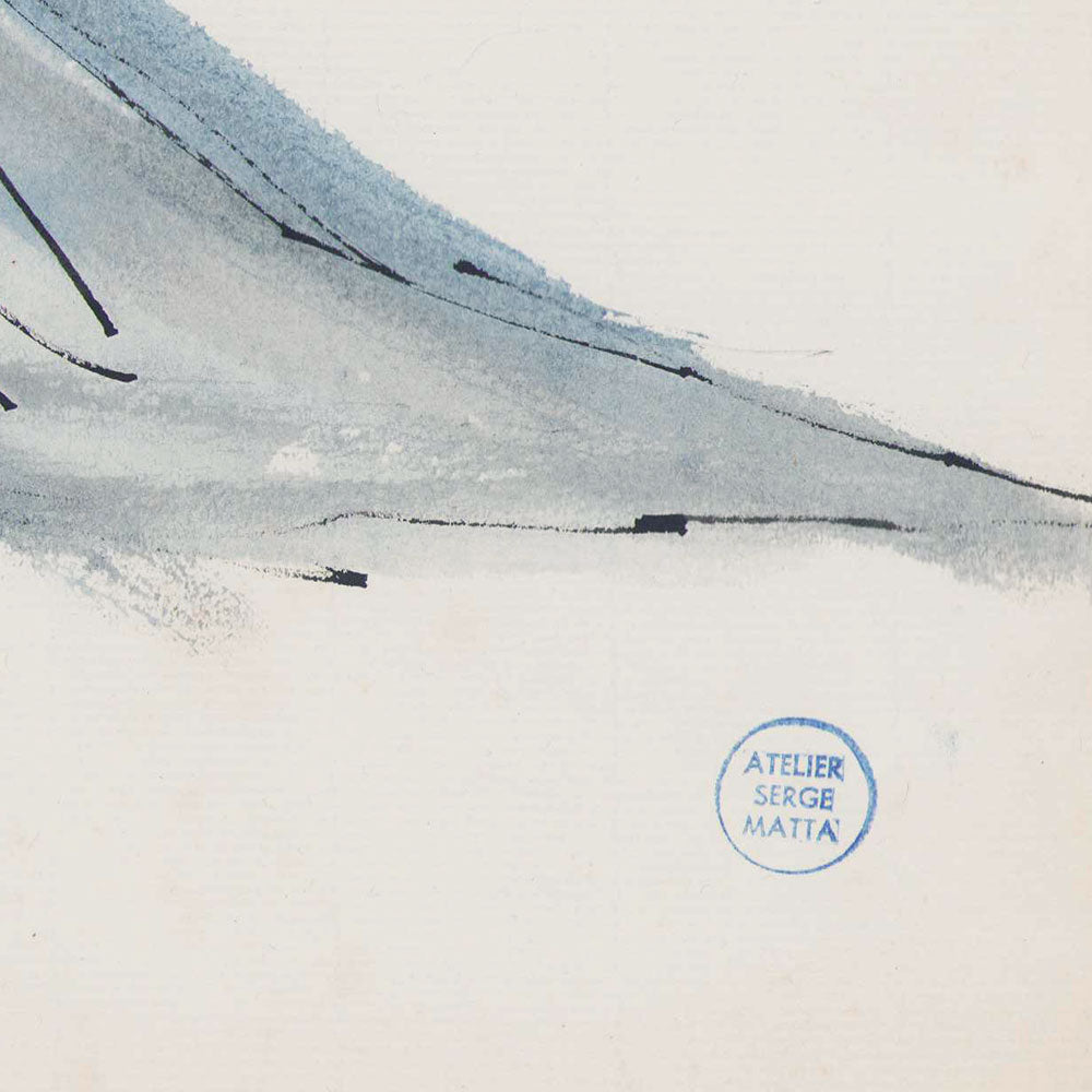 Serge Matta - Dessin de robe du soir pour Schiaparelli (1950-1954)