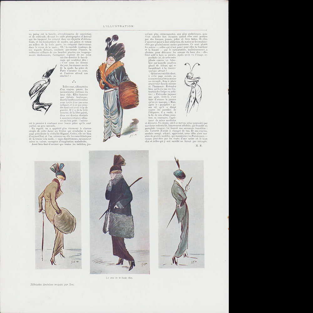 SEM - L’Illustration, 28 mars 1914 : Le Vrai et le Faux Chic