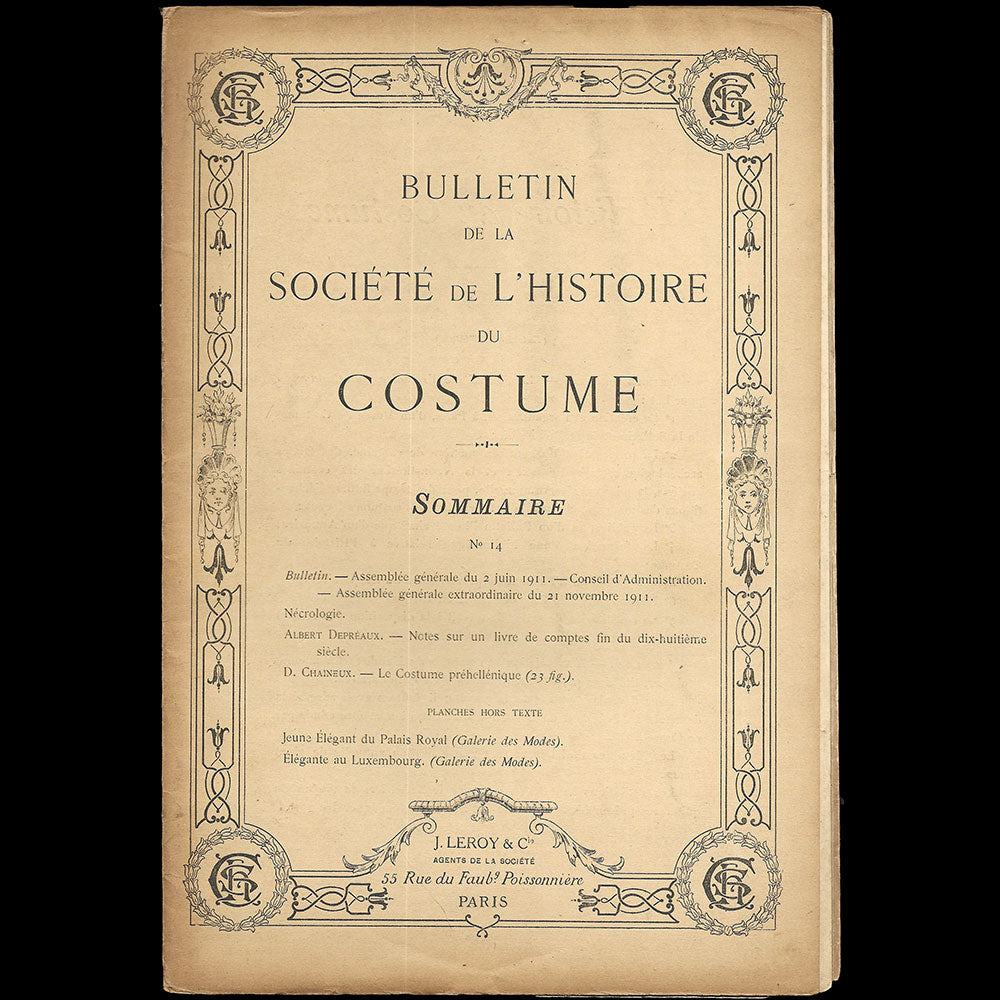 Bulletin de la Société de l'Histoire du Costume, n°14 (novembre 1911)