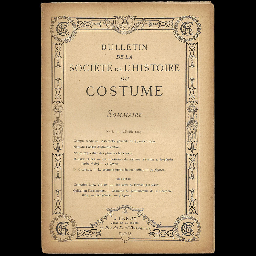 Bulletin de la Société de l'Histoire du Costume, n°6 (janvier 1909)