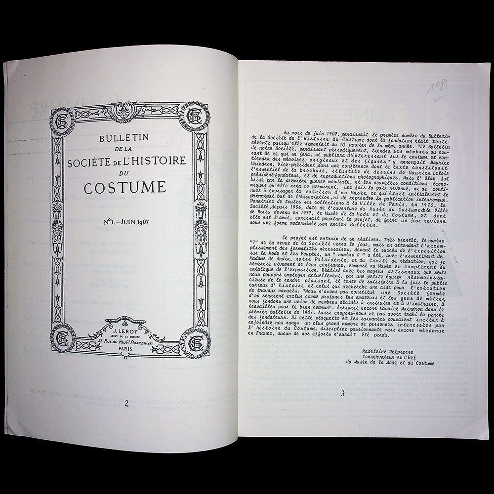 Revue de la Société de l'Histoire du Costume, n°0 (1981)