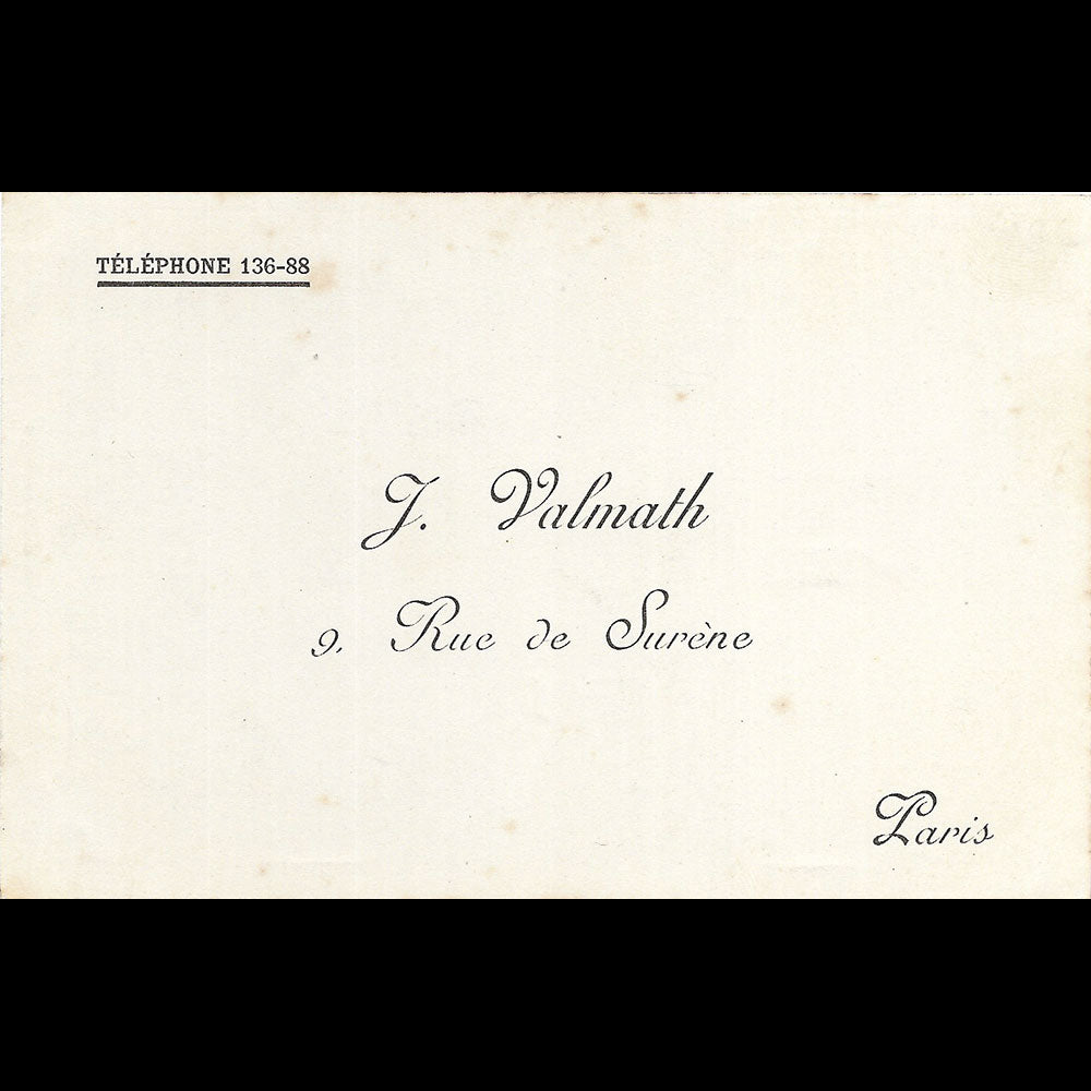 Jane Valmath - Un salon d'essayage de la maison de couture, 9 rue de Surene à Paris (circa 1910s)