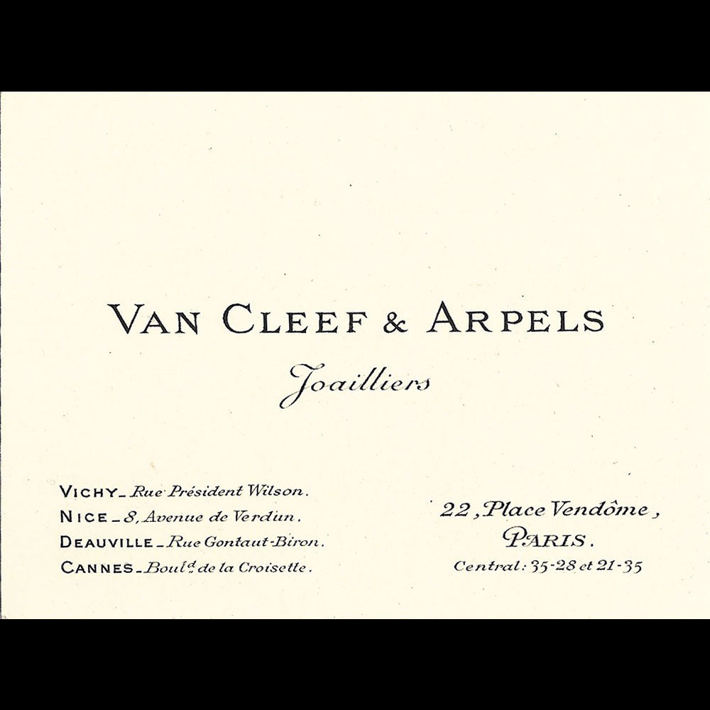 Van Cleef et Arpels - Carte de visite (circa 1925)