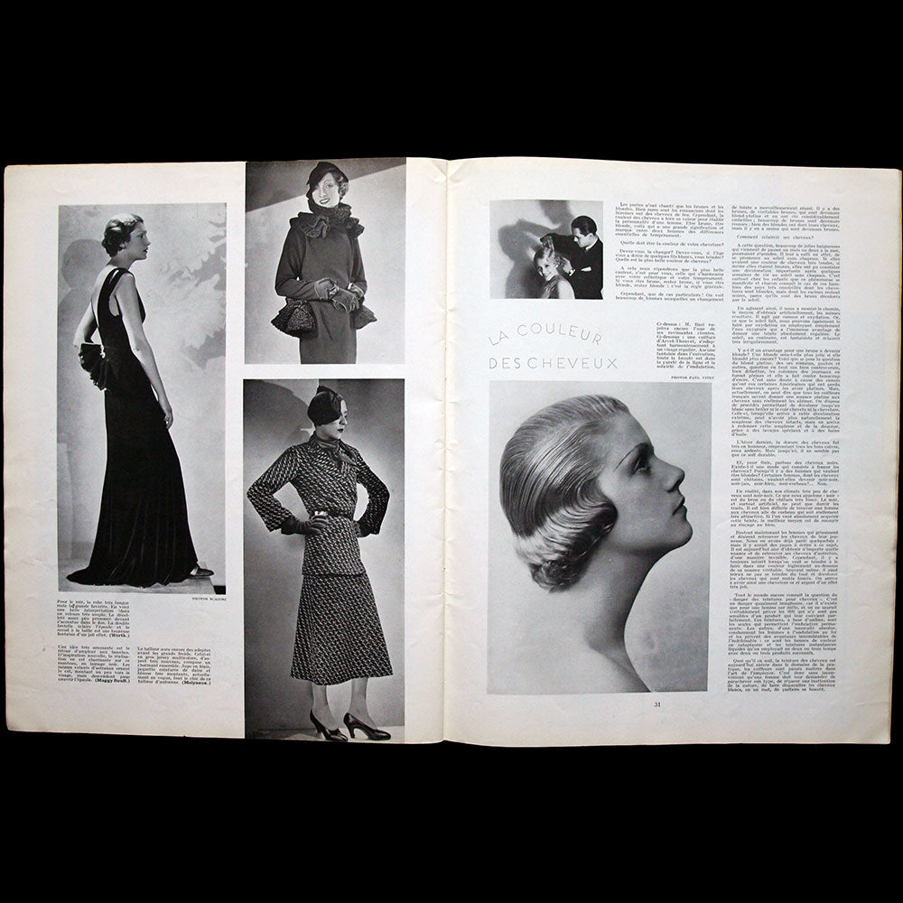 Votre Beauté, octobre 1933, couverture de Scaioni