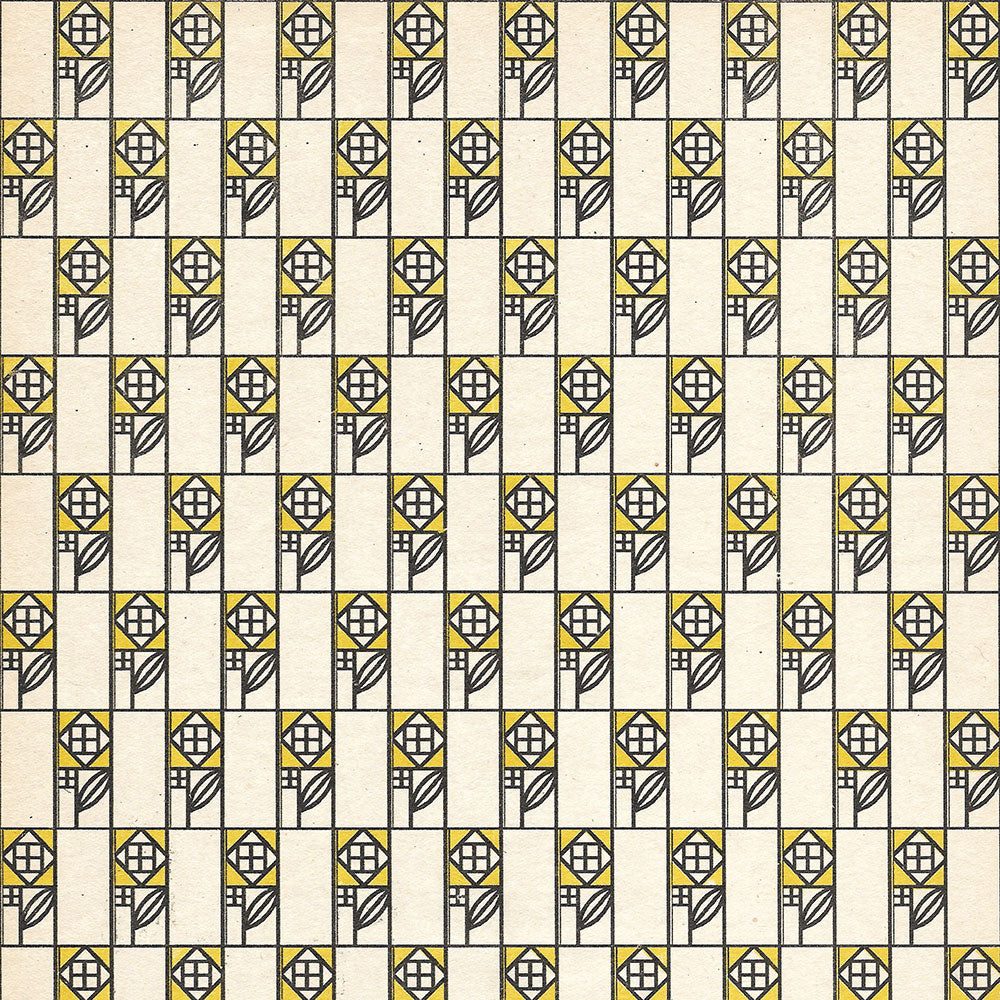 Wiener Werkstätte - Composition aux roses par Josef Hoffmann et Koloman Moser (1905)