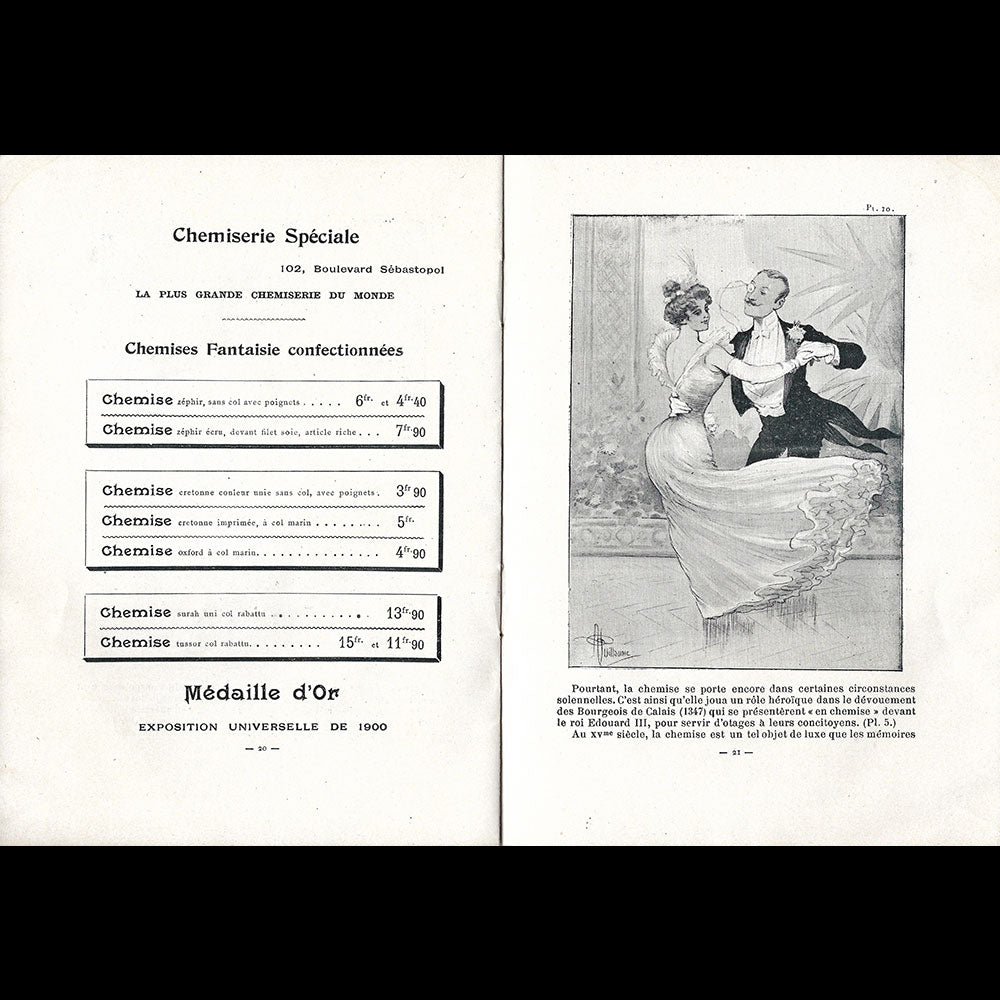 Albert Guillaume - Conférence sur la Chemise à travers les âges (1902)