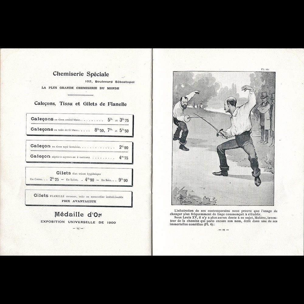 Albert Guillaume - Conférence sur la Chemise à travers les âges (1902)