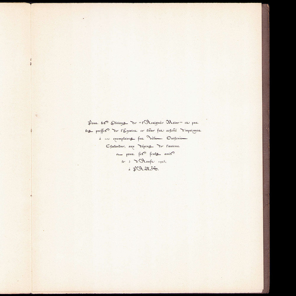 Amicus Amicis, avec envoi à Iribe (1928)